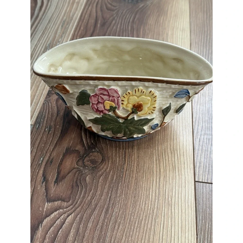 H.J. Wood Indian Tree Decorative Center Bowl Burslem England 9